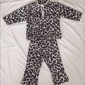 Leopard two piece jumpsuit